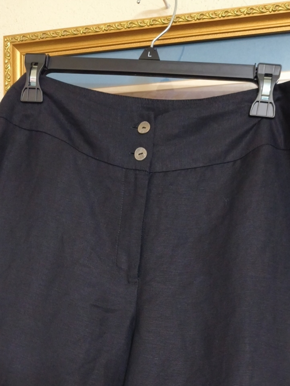 Linen Wide Leg Pants East 5th Black Size 18W Career Office Lagenlook Luxury - Picture 4 of 8